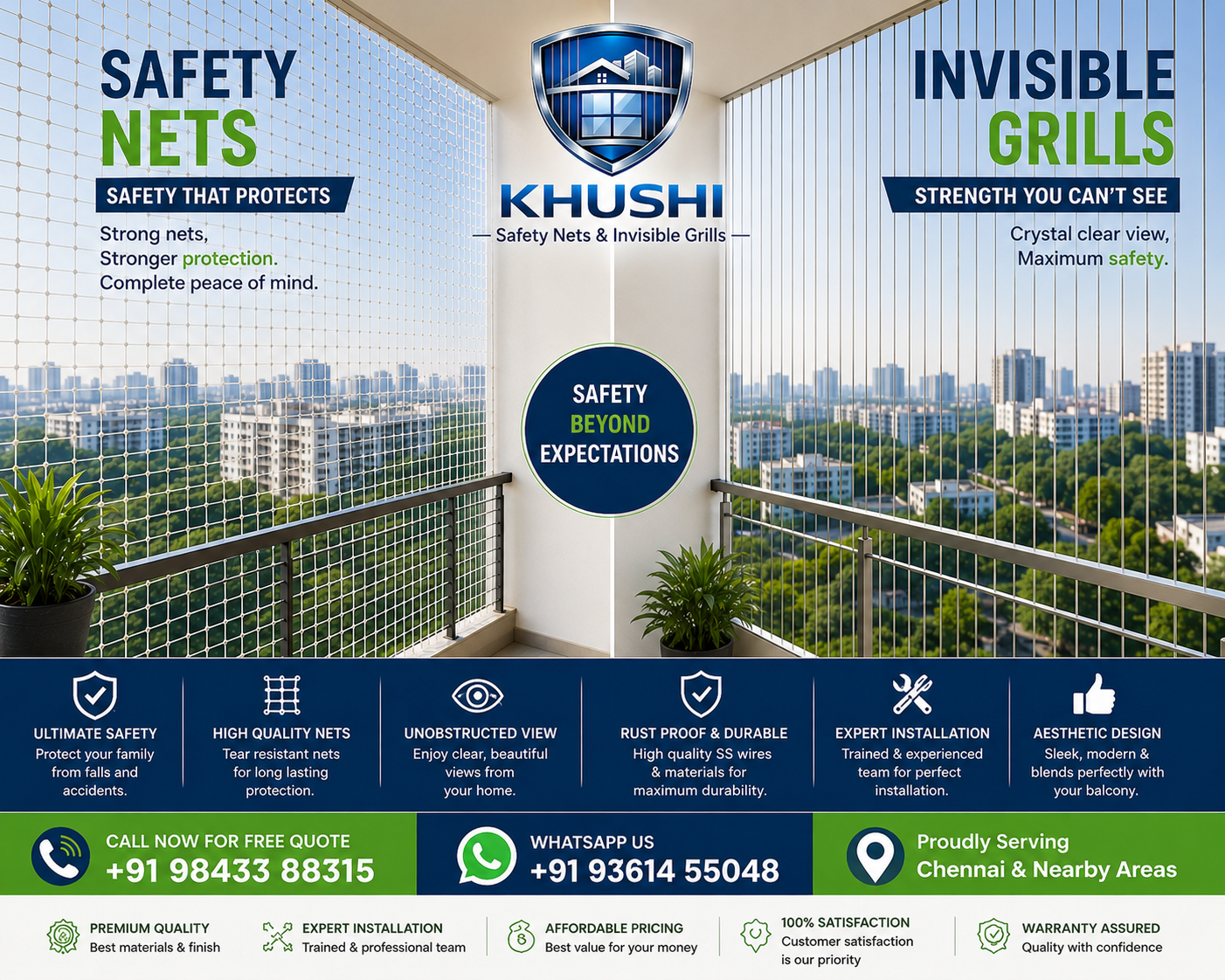 Safety Nets Services Chennai - Khushi Safety Nets